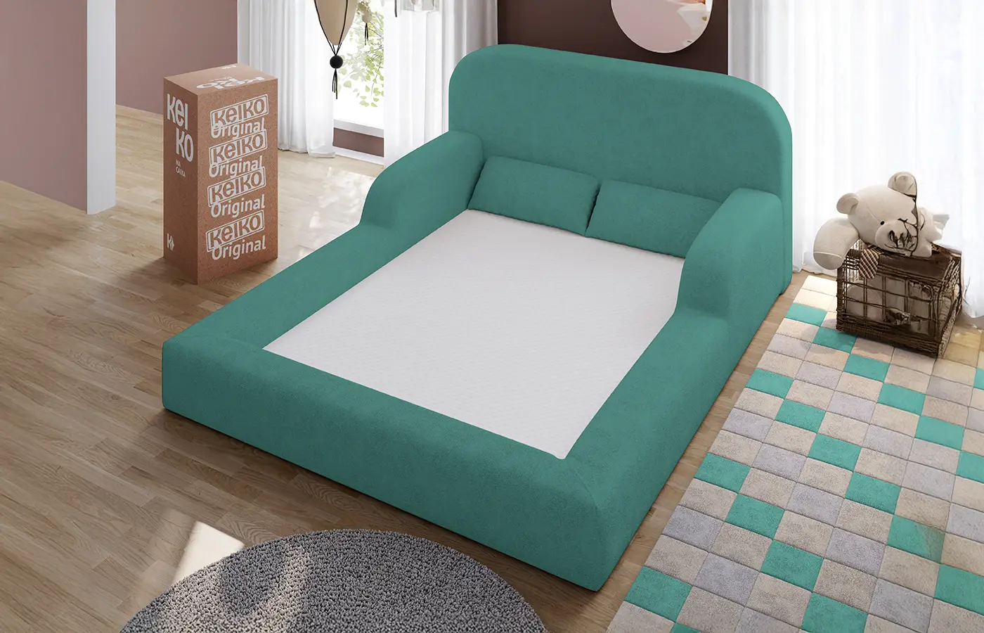 cama-montessoriana-encanto-keiko-casal-verde-agua