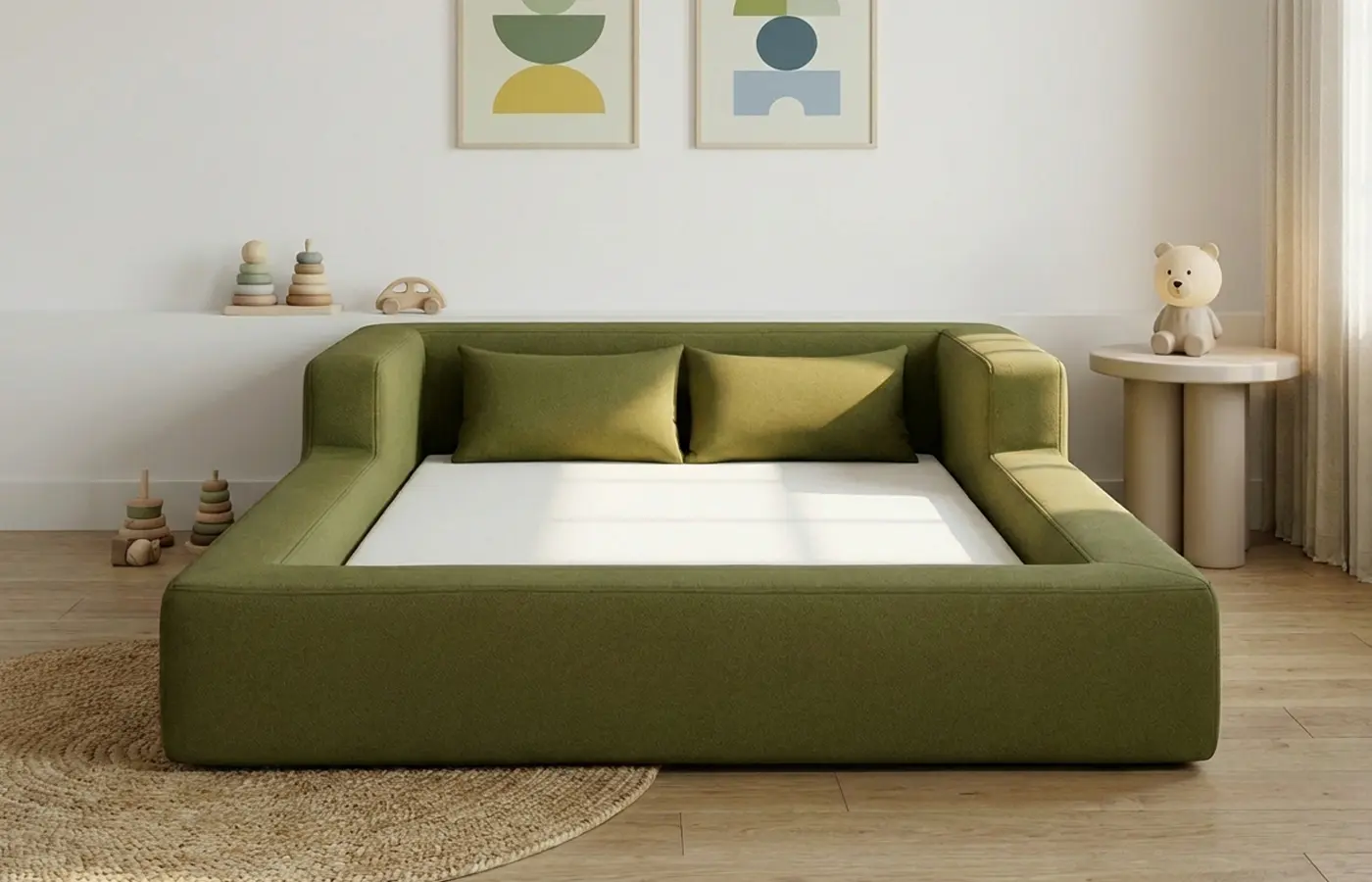 cama-montessoriana-aconchego-casal-verde