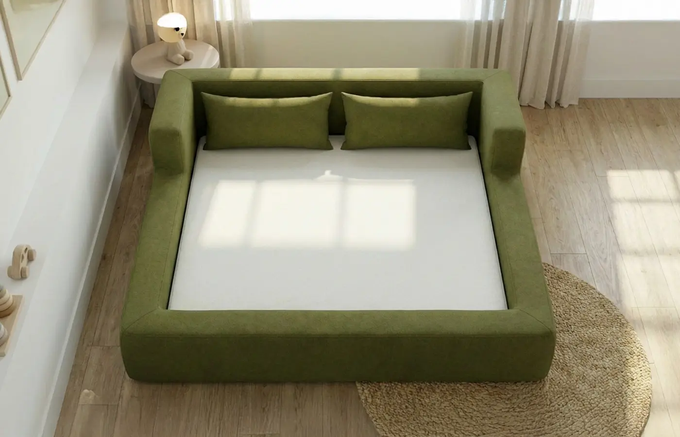 cama-montessoriana-aconchego-casal-verde