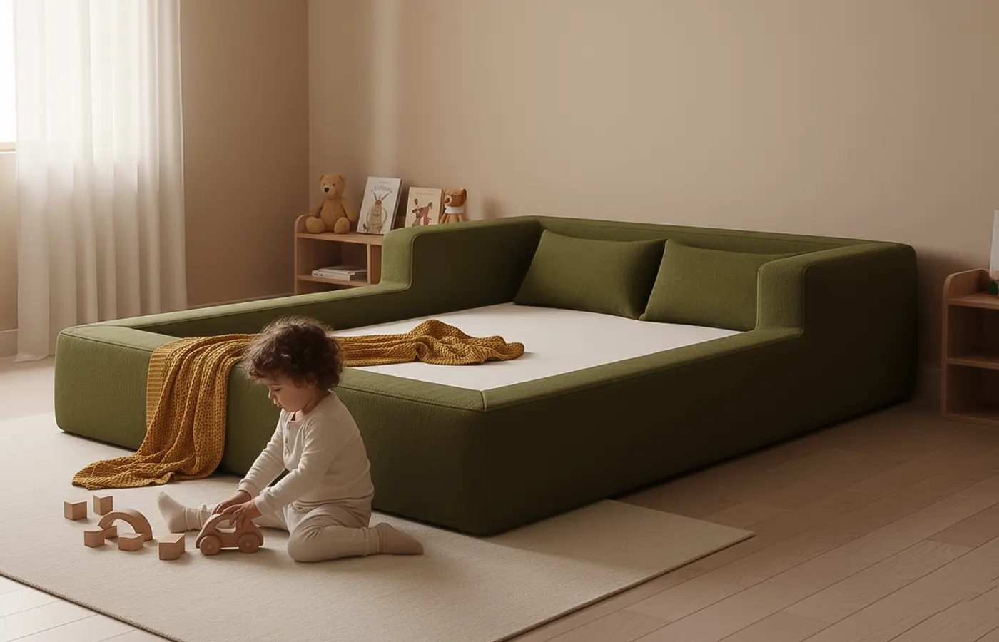 cama-montessoriana-aconchego-casal-verde