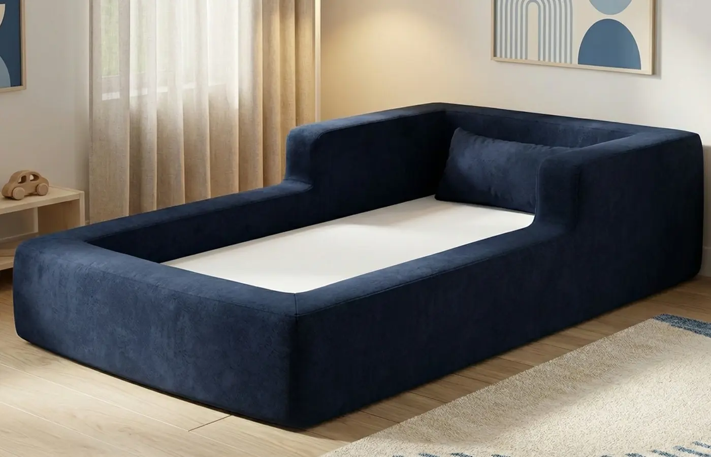 cama-montessoriana-keiko-aconchego-solteiro-azulmarinho-crianca