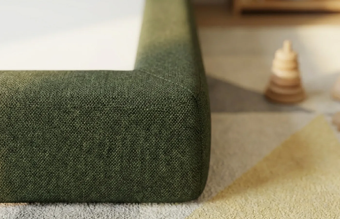 cama-montessoriana-encanto-casal-verde-militar